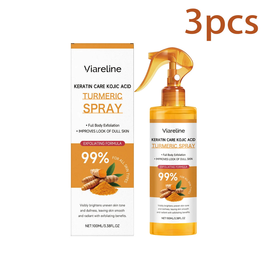 100/200/300ml Kojic Spray For Turmeric Exfoliating Keratin Brightens Uneven Skin Tone Improves Dullness Full Body Use Skin Spray