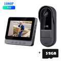 Wireless Wifi Doorbell Camera 1080P Video Intercom Doorbell Waterproof 4.3in IPS Screen Home Security Door Bell IR Night Vision
