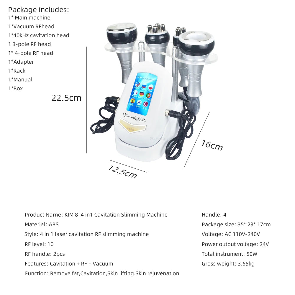 40K Cavitation Body Slimming Machine for Targeted Skin Tightening Body Shaping Massage Equipment Tidesmit