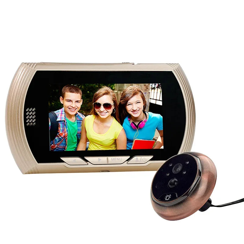 4.5 Inch Smart Digital Door Station Camera Infrared Night Vision Doorbell Door Eye Video Recording Peephole Viewer Doorbell