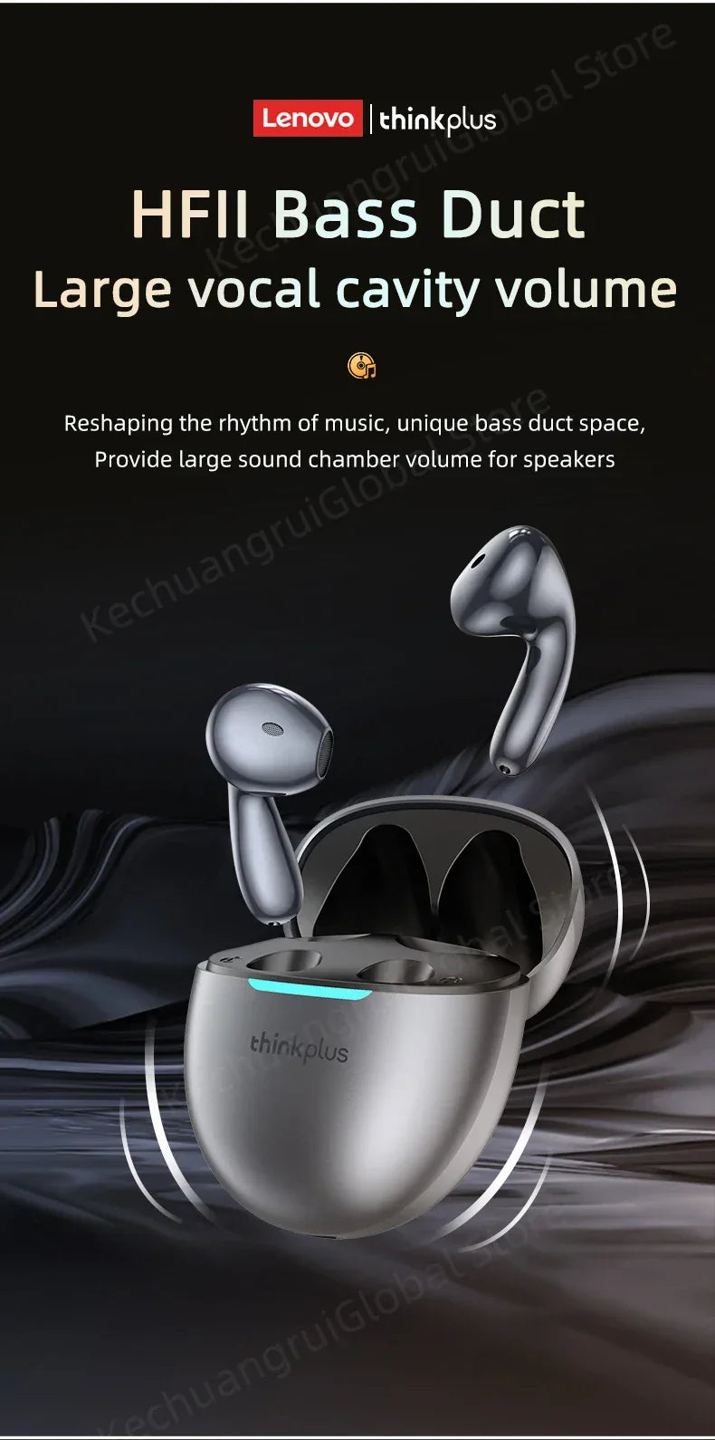 TWS Noise Cancelling Bluetooth Earbuds - Tidesmit Wireless Audio 30H Tidesmit