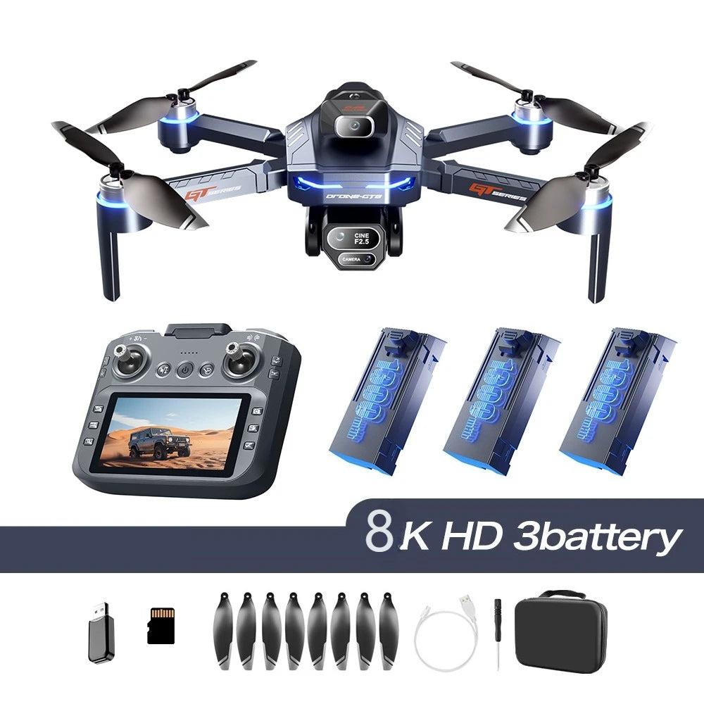 4K Camera Drone Foldable Obstacle Avoidance Quadcopter GT8 Series GT8-8K-3B Tidesmit