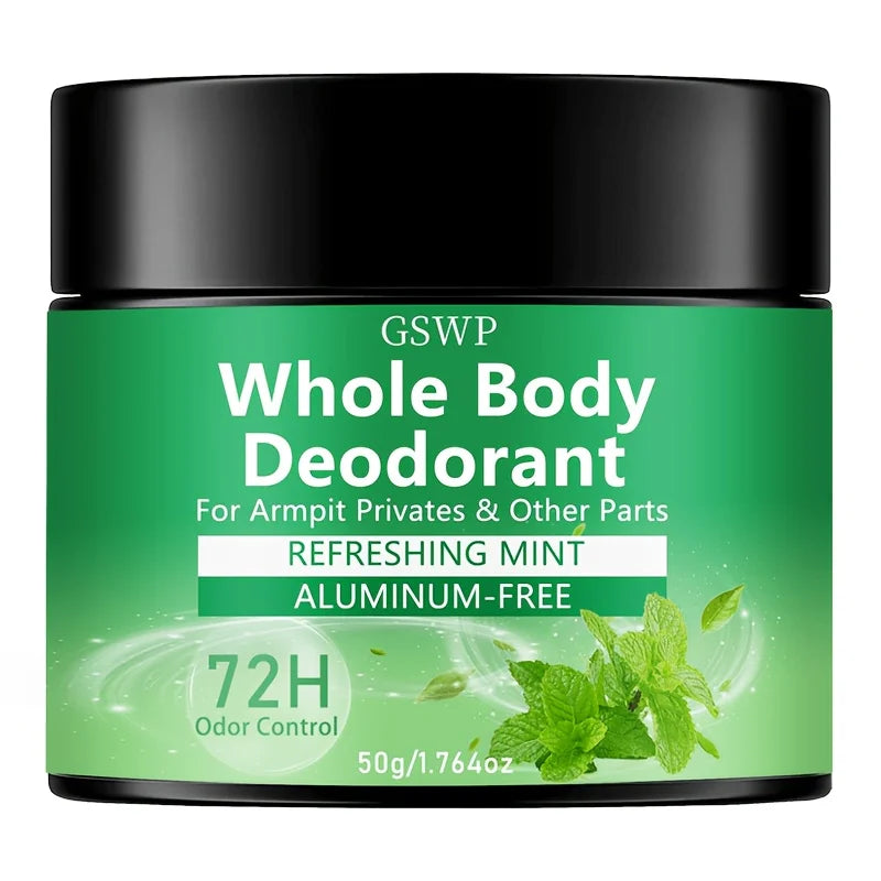Tidesmit GSWP Mint Deodorant Balm for whole body, feet, and underarms, 50g/100g natural odor protection.