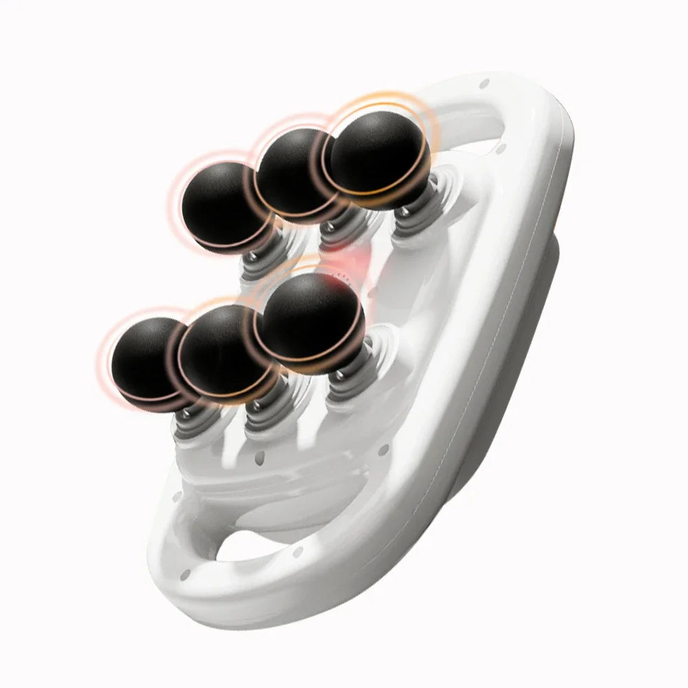 Fascia Gun Muscle Massager - 6 Massage Heads - Deep Tissue Tool Fascia Gun WHITE Tidesmit