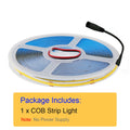 New 12V COB Led Strip With Switch Power Kit US EU UK AU Plug Flexible Light Tape Ra90 320 Leds High Density Linear Lighting