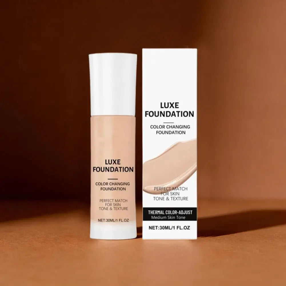 Tidesmit 24H long lasting color changing foundation texture close-up for waterproof sweat-proof face makeup coverage