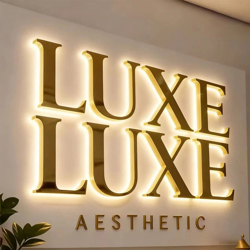 Custom LED Backlit Business Sign – Waterproof 3D Metal Lettering Free Design Tidesmit