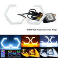 Hexagon LED Angel Eyes RGB Halo Rings for Headlight - Multi-Size 90mm Tidesmit