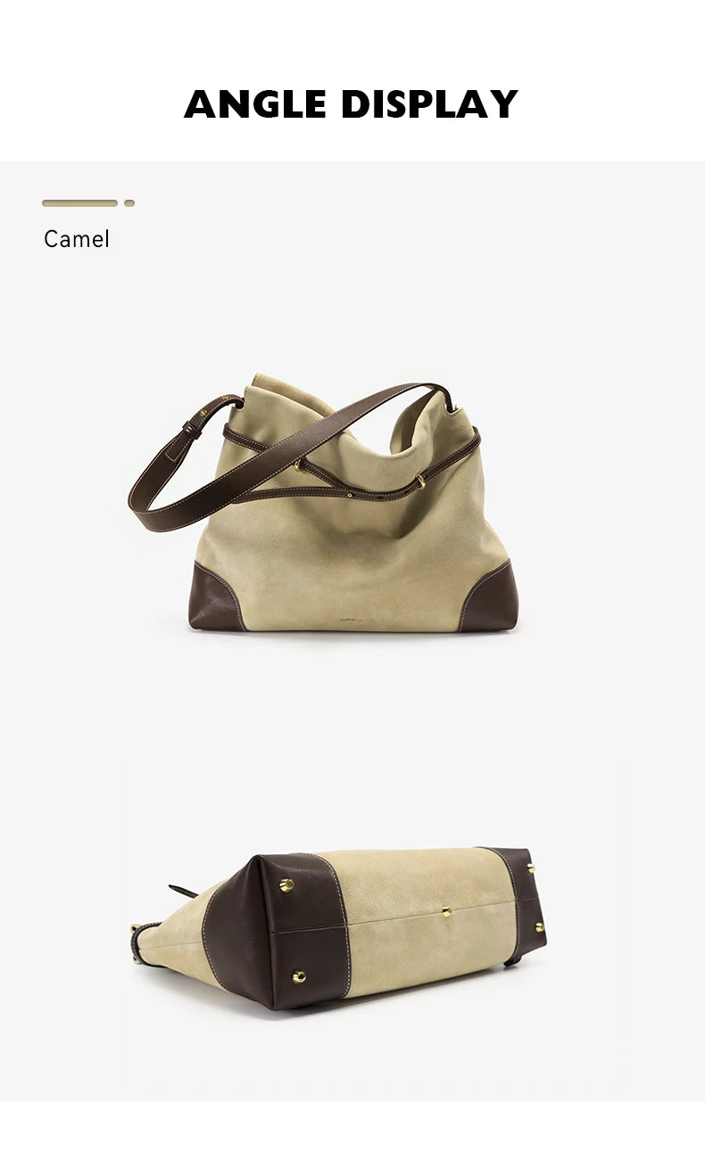 2026 ﻿Genuine Suede Women's Bag Large Capacity Crossbody Underarm Tote for Commuting Multi-functional BAFELLI Hobo Bag
