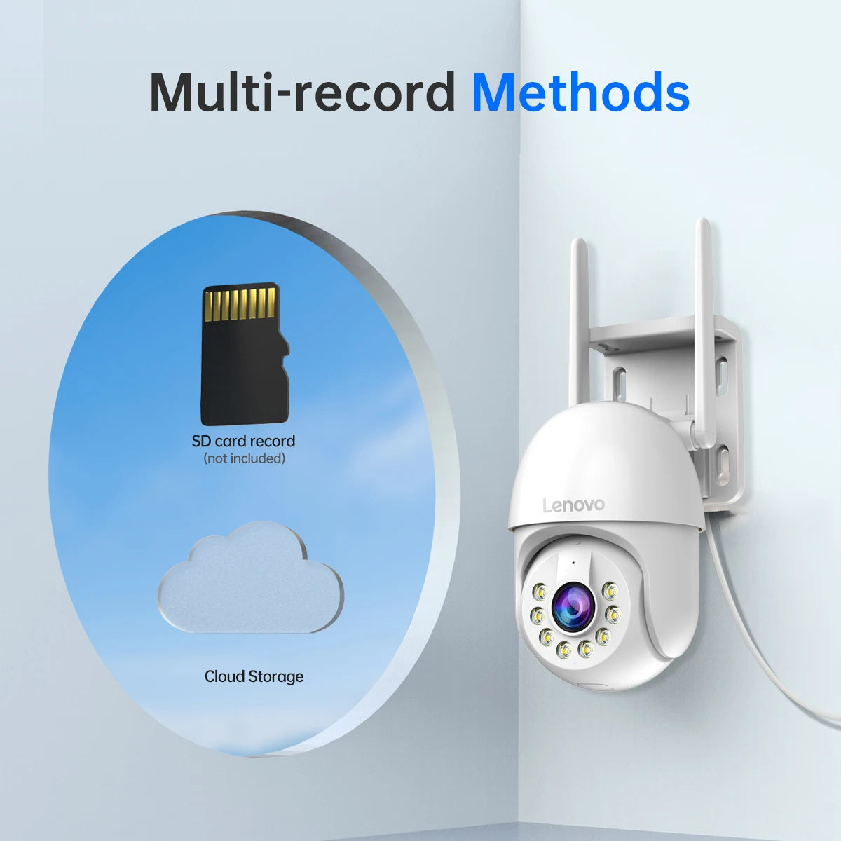 Lenovo 2K HD Smart Wifi PTZ Camera Outdoor Auto Tracking Color Night Vision ONVIF CCTV IP Camera Security Video Surveillance Cam