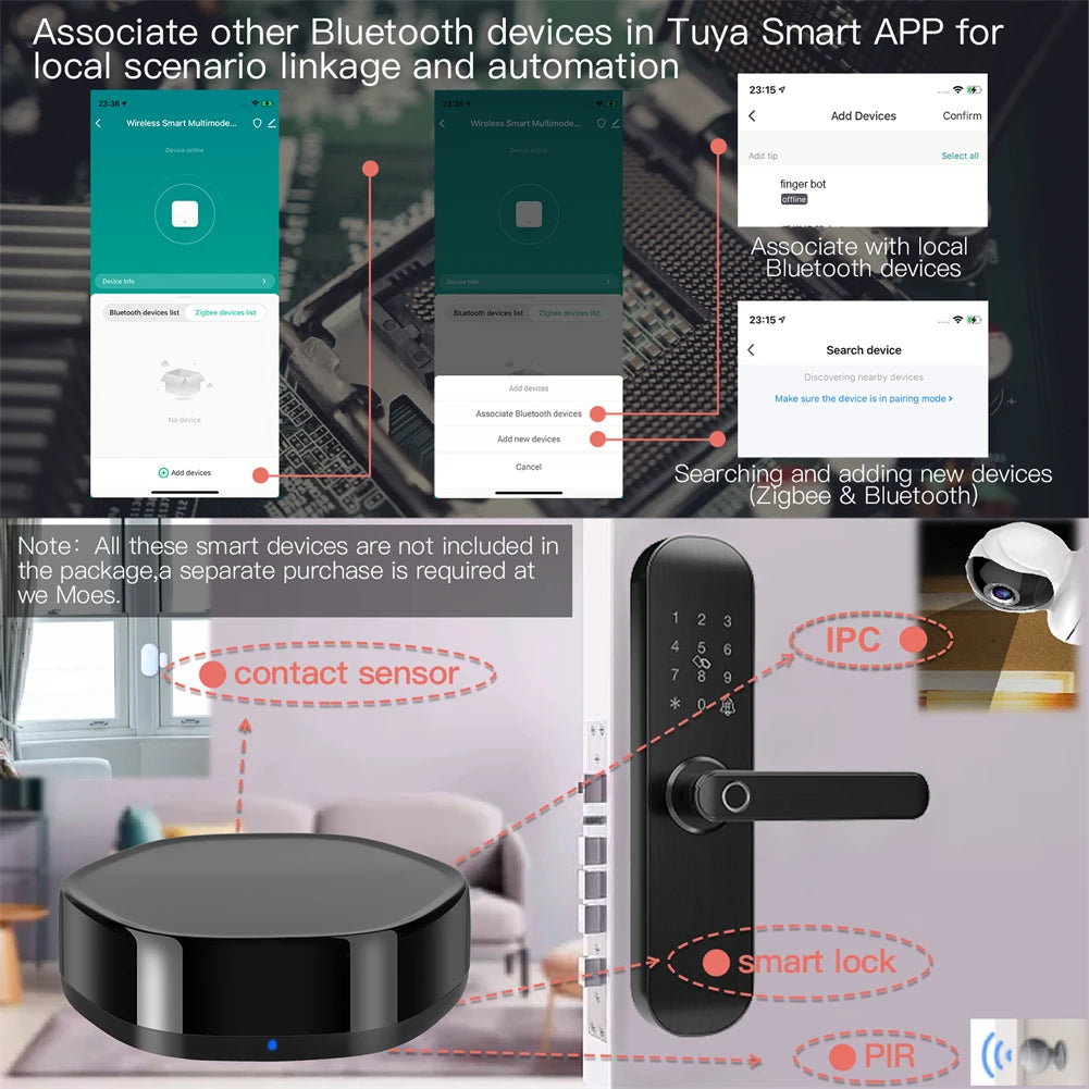 Smart ZigBee Gateway Hub IR Remote 2-in-1 for Alexa & Google Home Tidesmit