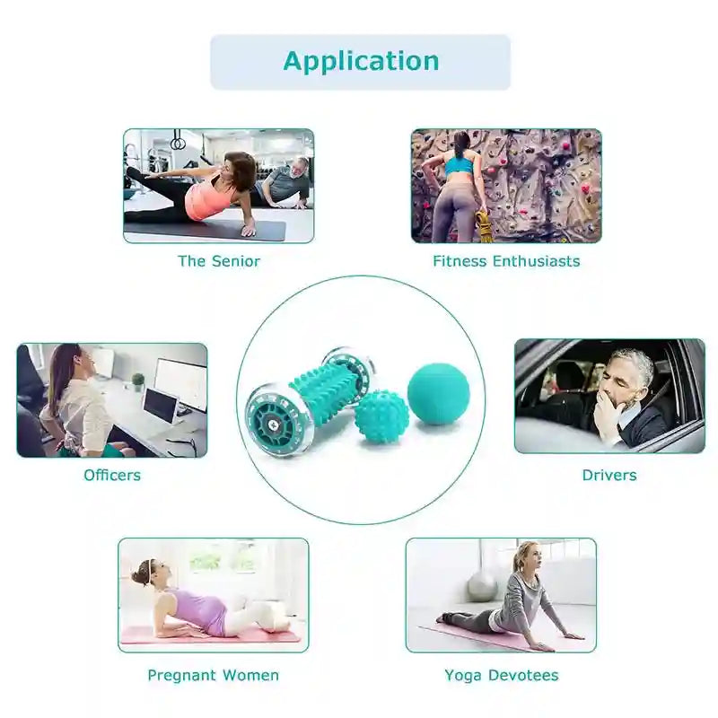 Deep Tissue Massage Roller Ball Kit for Targeted Muscle Pain Relief Massage Roller Tidesmit