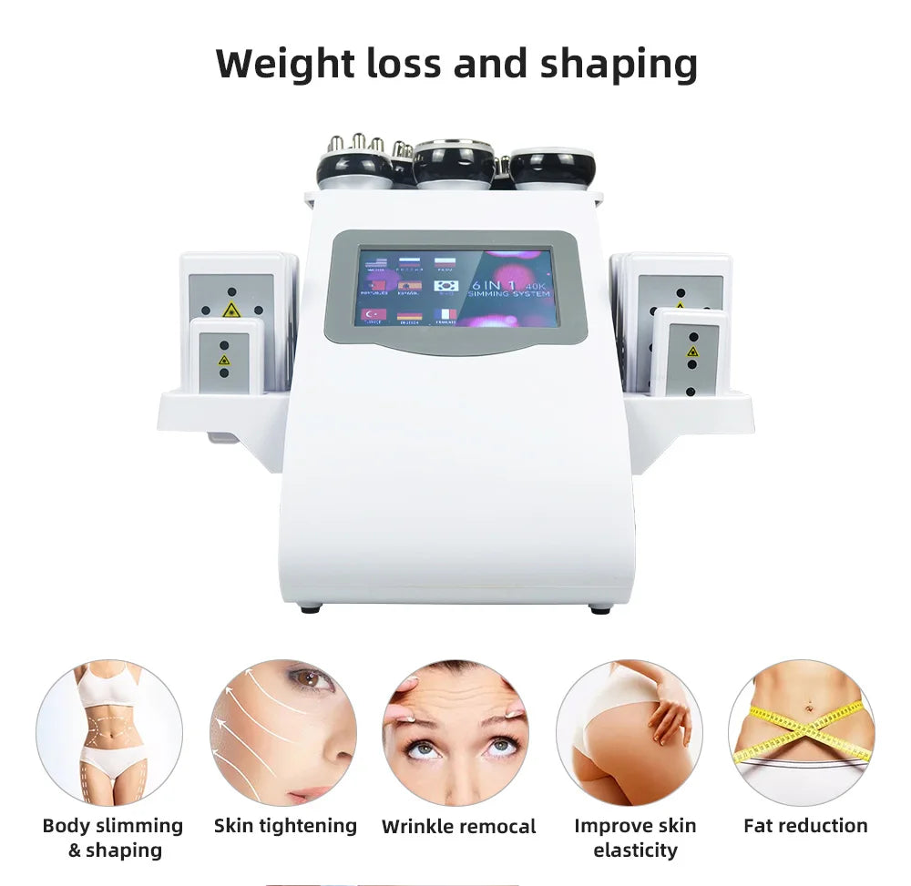 Ultrasonic Cavitation 6-in-1 Body Slimming Device - Tidesmit Body Shaping Massage Equipment Tidesmit