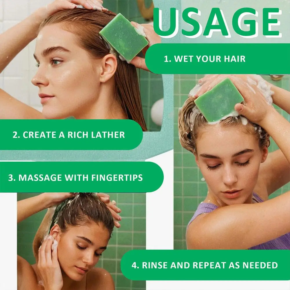 1/3/5PCS Rosemary Essential Oil Shampoo Soap 100g Deep Clean Refreshing Hair Care Bar Increases Hair Volume Moisturizing Soap