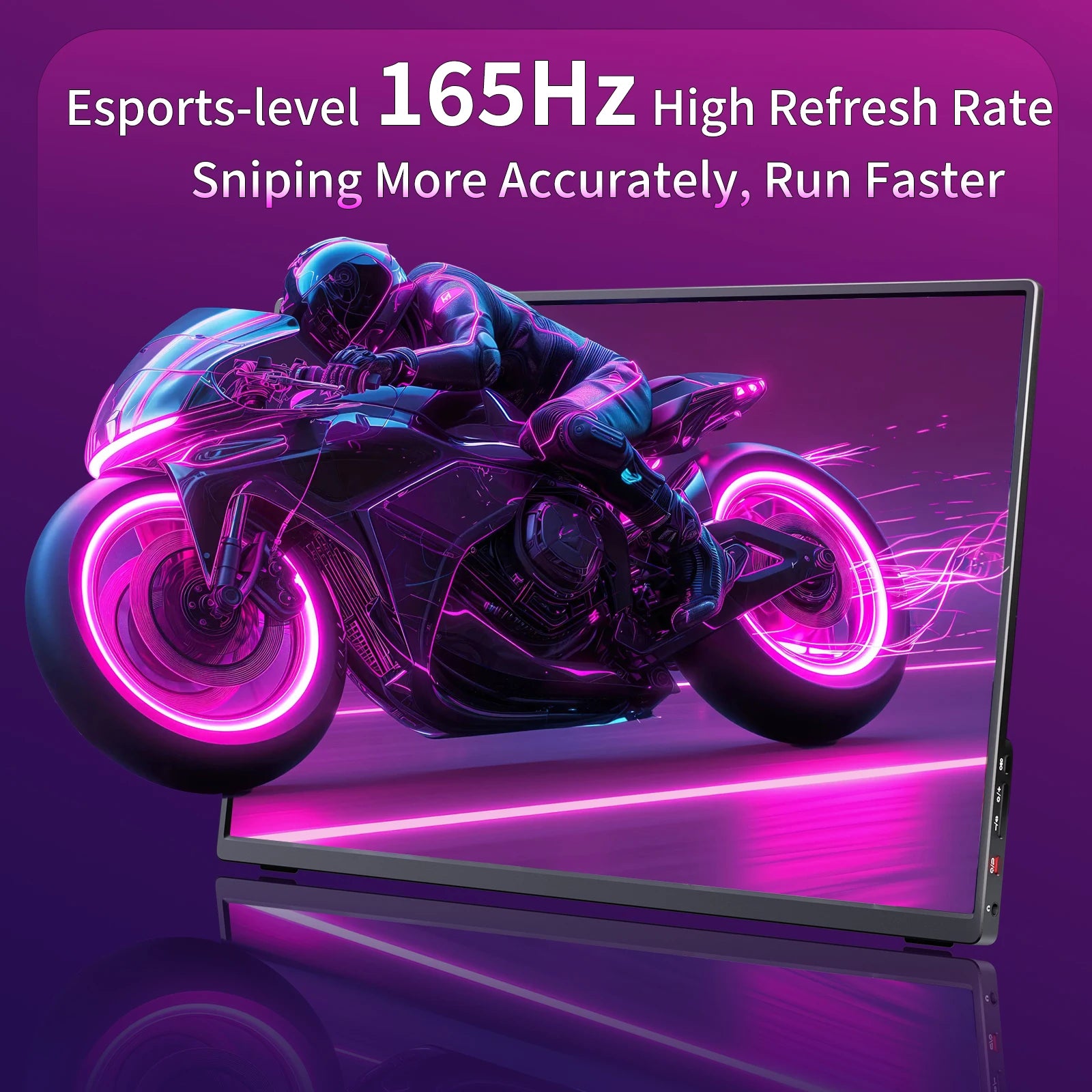 16" 2.5K 165hz 144hz Portable Monitor 1920*1200 16:10 100%sRGB 450Cd/m² Travel Gaming Display for Laptop Switch ps4 ps5 Xbox
