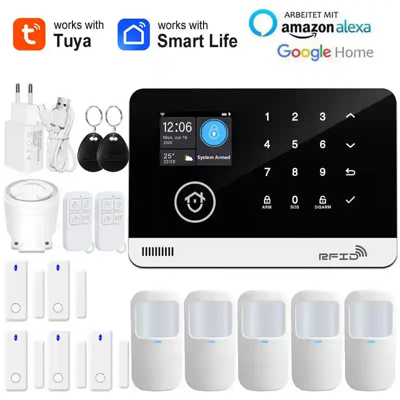 WiFi GSM Home Security Alarm System - Smart Home App Control Option D Tidesmit
