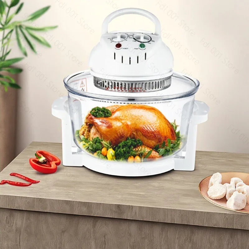 Glass Air fryer Light wave furnace Large capacity household visual fries machine accessories Oven multi-function