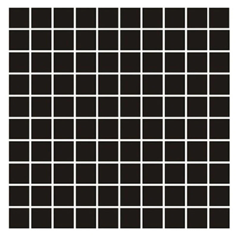 Black 3D mosaic mirror wall sticker tiles sheet with small square decal grid