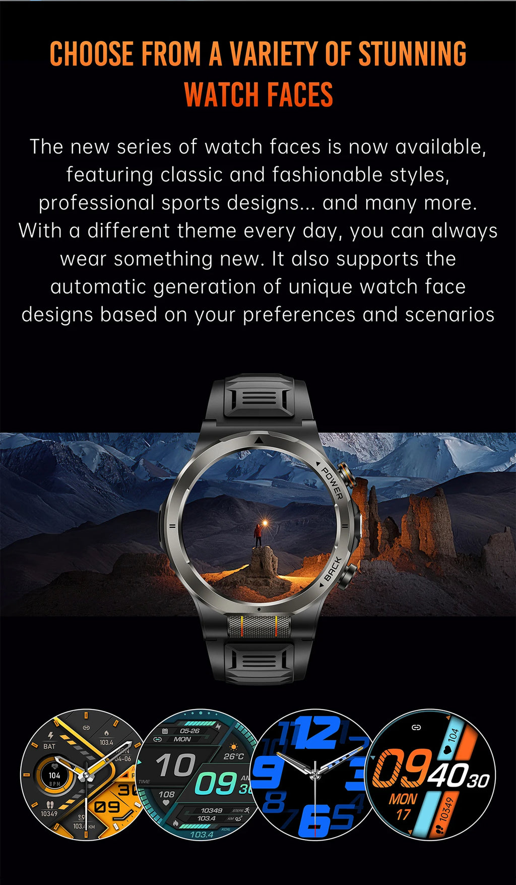 LIGE New 1100mAh Super Capacity Battery Adult Smart Watch 1.43" AMOLED Screen Call 3ATM Waterproof Outdoor Sports Men Smartwatch