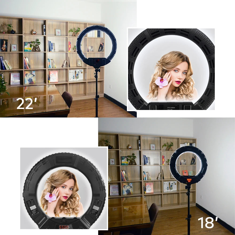 22 Inch LED Ring Light with Tripod for Professional Content Creation Tidesmit