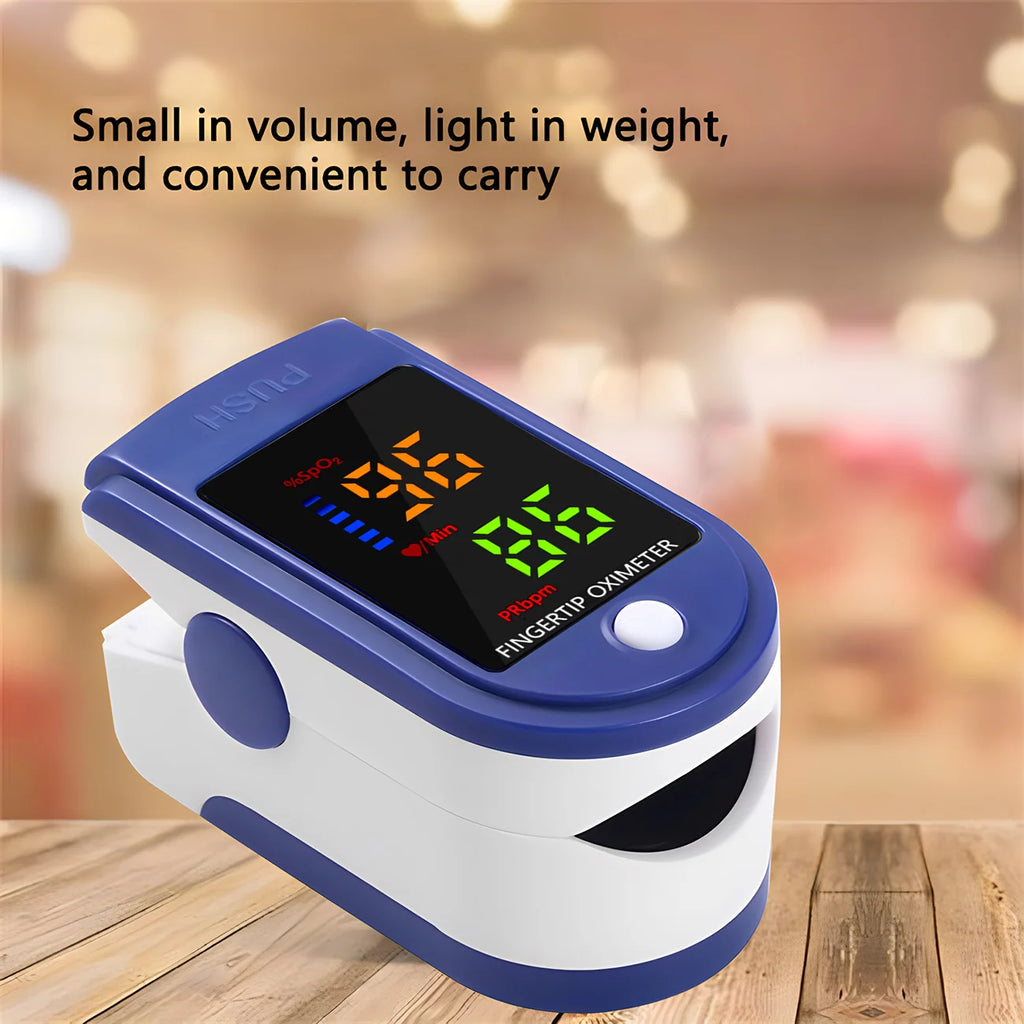 Portable Finger Oximeter Digital Finger Pulse Oximeter LED Blood Oxygen Heart Rate Health Diagnostic Monitor Tool