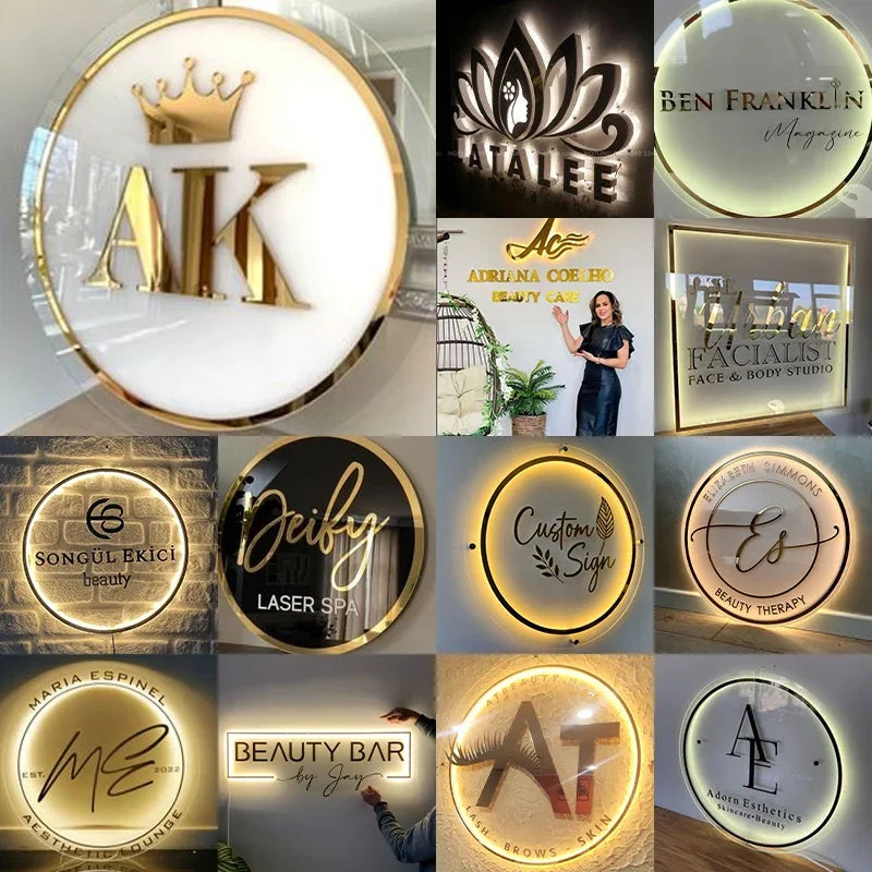 Custom LED Backlit Business Sign – Waterproof 3D Metal Lettering Tidesmit