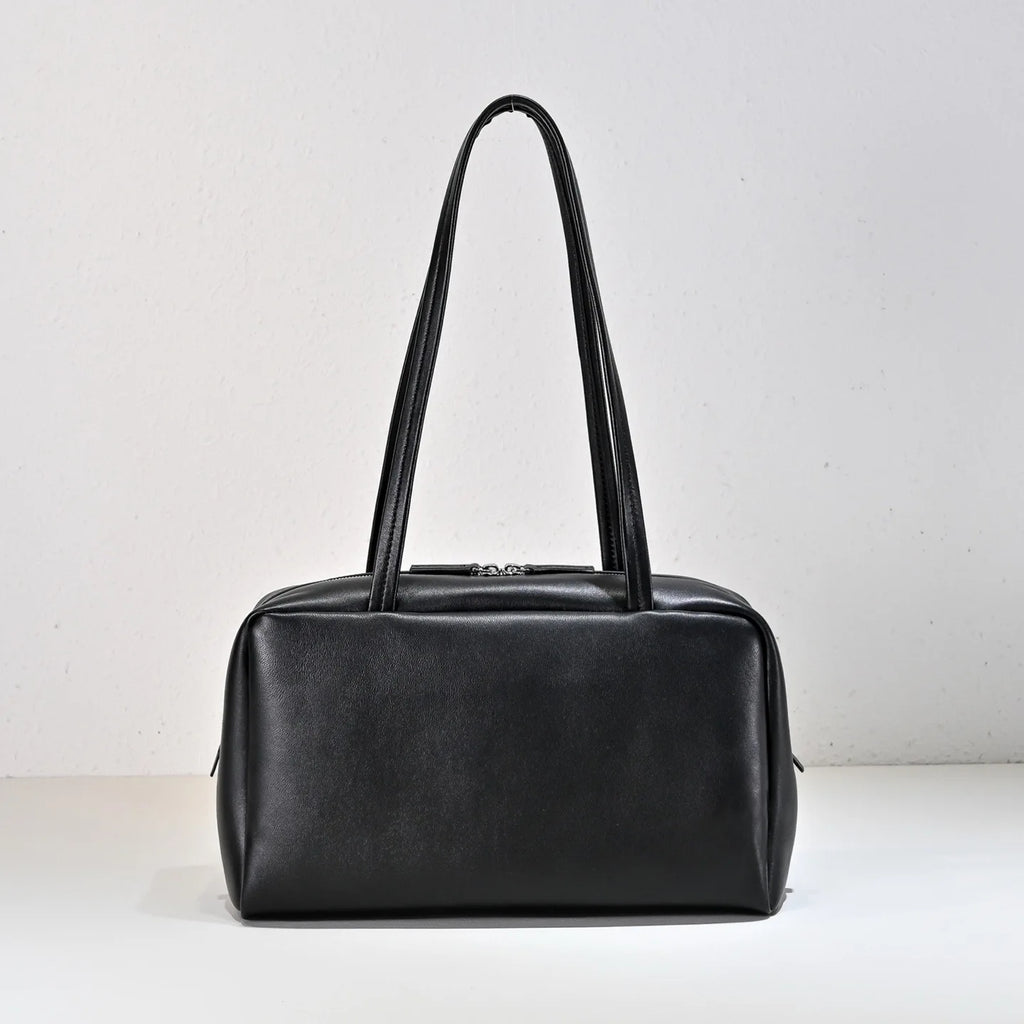 New  sheepskin bowling bag for autumn and winter 2025, high-quality long handled shoulder bag, sheepskin handbag