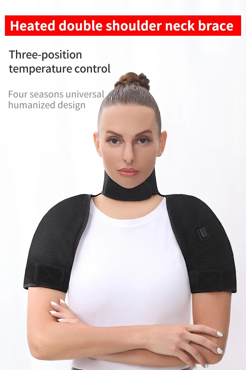 Heated Shoulder and Back Massager - Deep Tissue Muscle Relief Device Back Massage Instrument Tidesmit