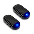 Solar Car Fake Security Light - Wireless LED Anti-Theft Warning System Blue-2Pcs Tidesmit
