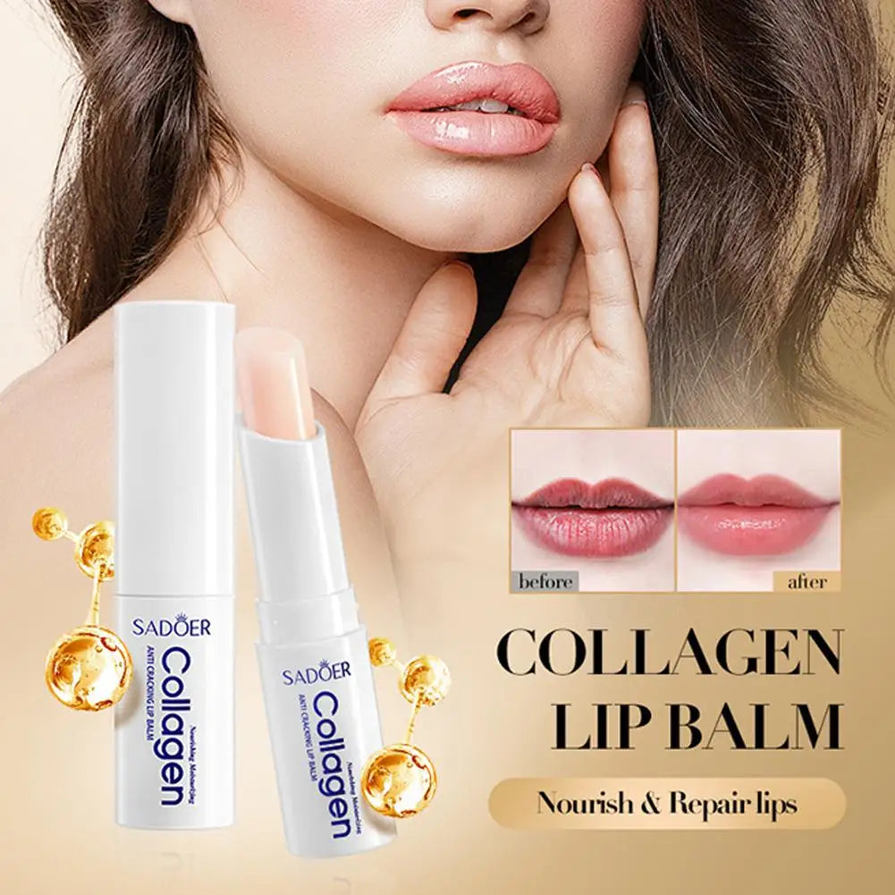 Collagen Lip Balm for Dry Lips - Deep Moisturizing Treatment by Tidesmit Lip Care Tidesmit