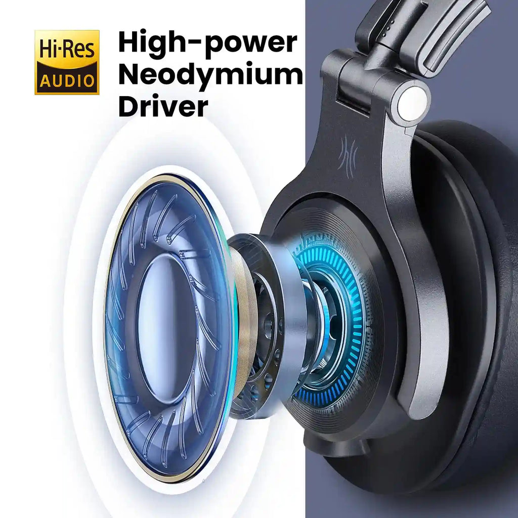 Wired Over-Ear Headphones with Mic - Studio Monitor Stereo Sound Tidesmit