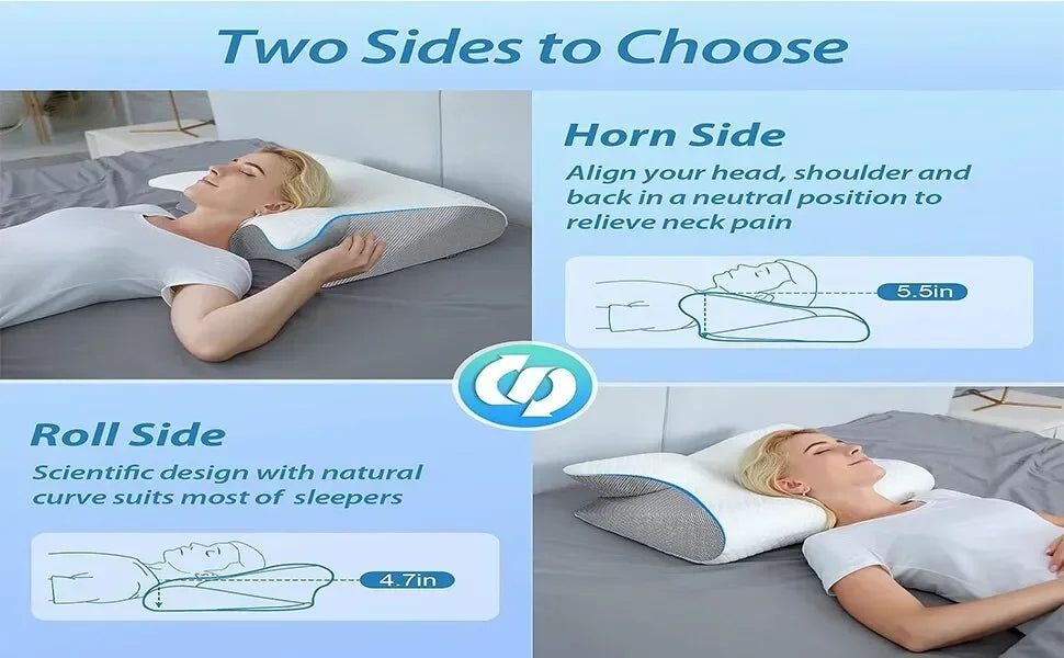 Butterfly Memory Foam Neck Pillow for Cervical Pain Relief - Tidesmit Relaxation Treatment Tidesmit