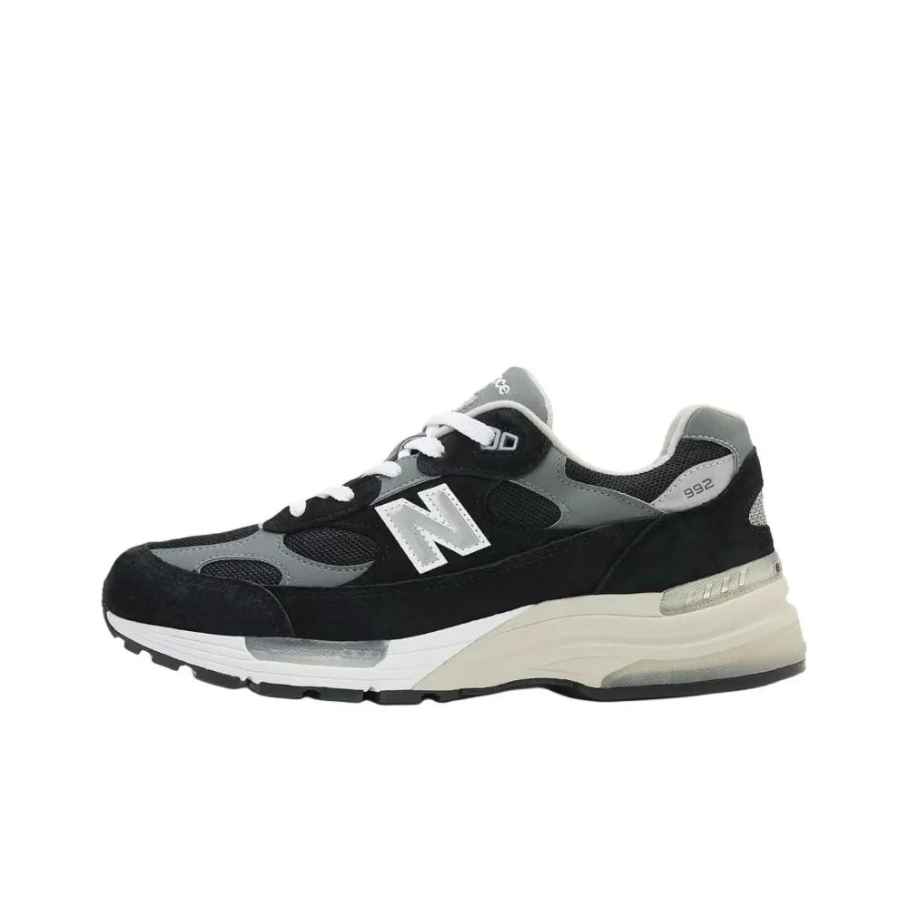 New Balance NB 992 Thick sole, soft and durable low-top casual running shoes unisex black U992BK