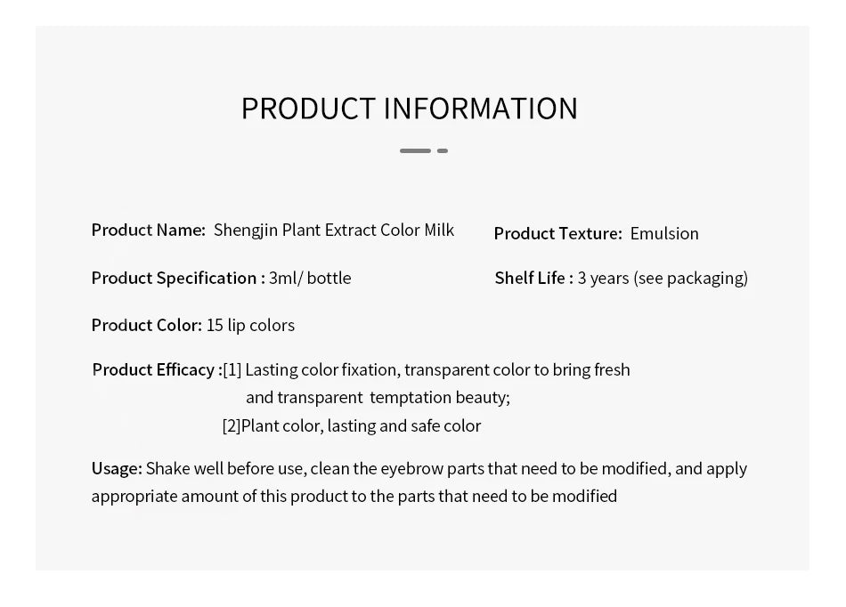 Permanent Makeup Lip Pigments 3ml for Professional Microblading PMU Devices Permanent Makeup Machines Tidesmit