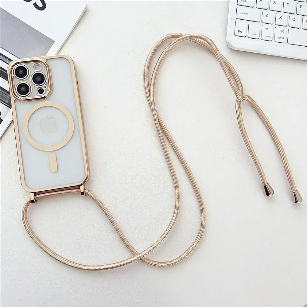 Crossbody Phone Case for iPhone 16 Pro Max with Adjustable Lanyard Tidesmit