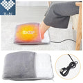 Electric Foot Warmer with Massage - Portable Heated Muscle Relief Pad Massage Cushion gray Tidesmit