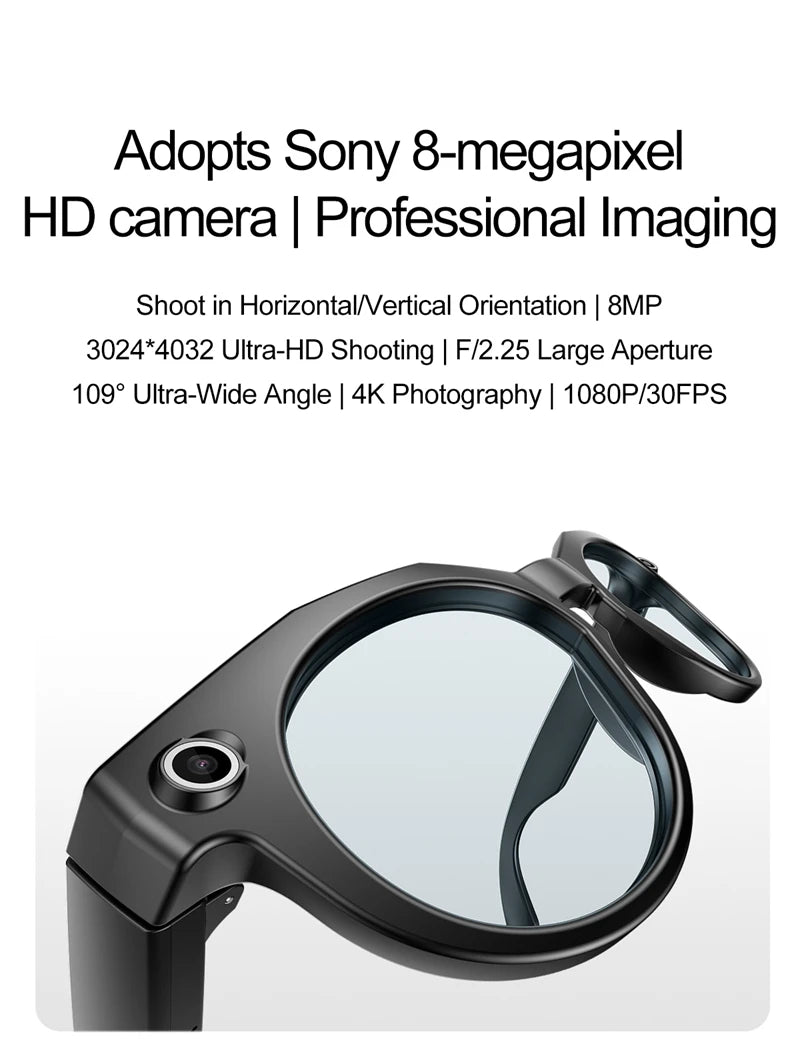 AI Smart Glasses with 8K Camera and Voice Translation - Tidesmit Tidesmit