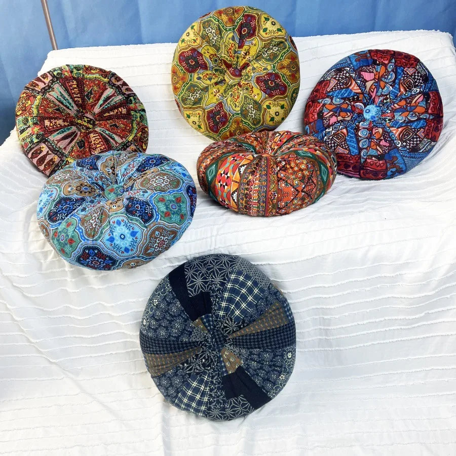 Floor Pillow Round Large Pillow Seating Meditation Pillow Inserts Bohemian Cushion Mandala Circle Cushion for Indoor Outdoor