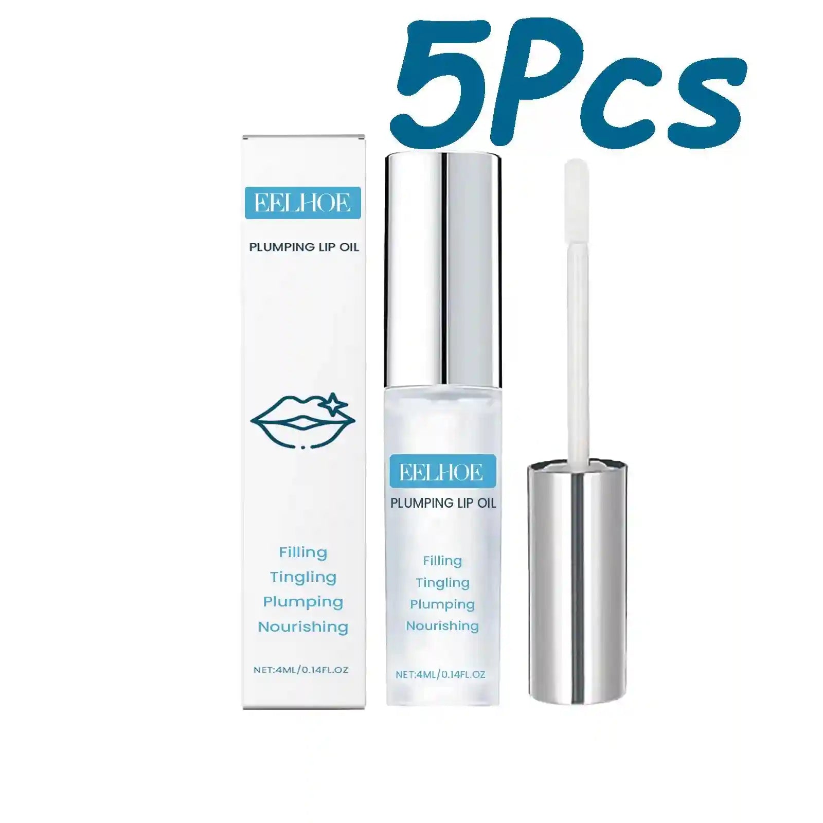 Plumping Lip Oil Moisturizing Gloss – Hydrating Lip Treatment by Tidesmit Lip Care 5 x 4ml Boxed Tidesmit