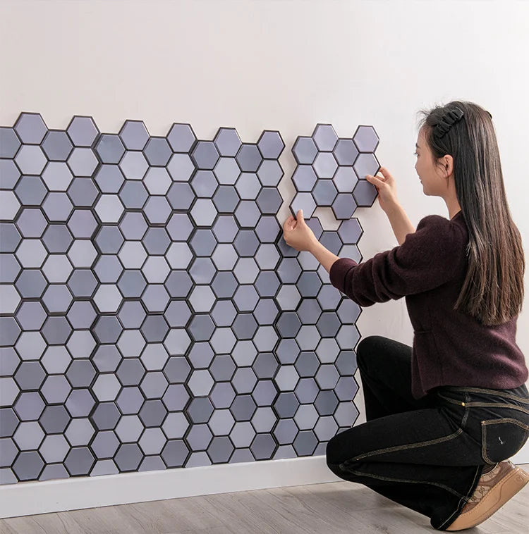 10/20Pcs Peel and Stick Tile Backsplash Thicker Design Marble Tiles 12"X12" Stick on Backsplash Self Adhesive Tiles for Any Room