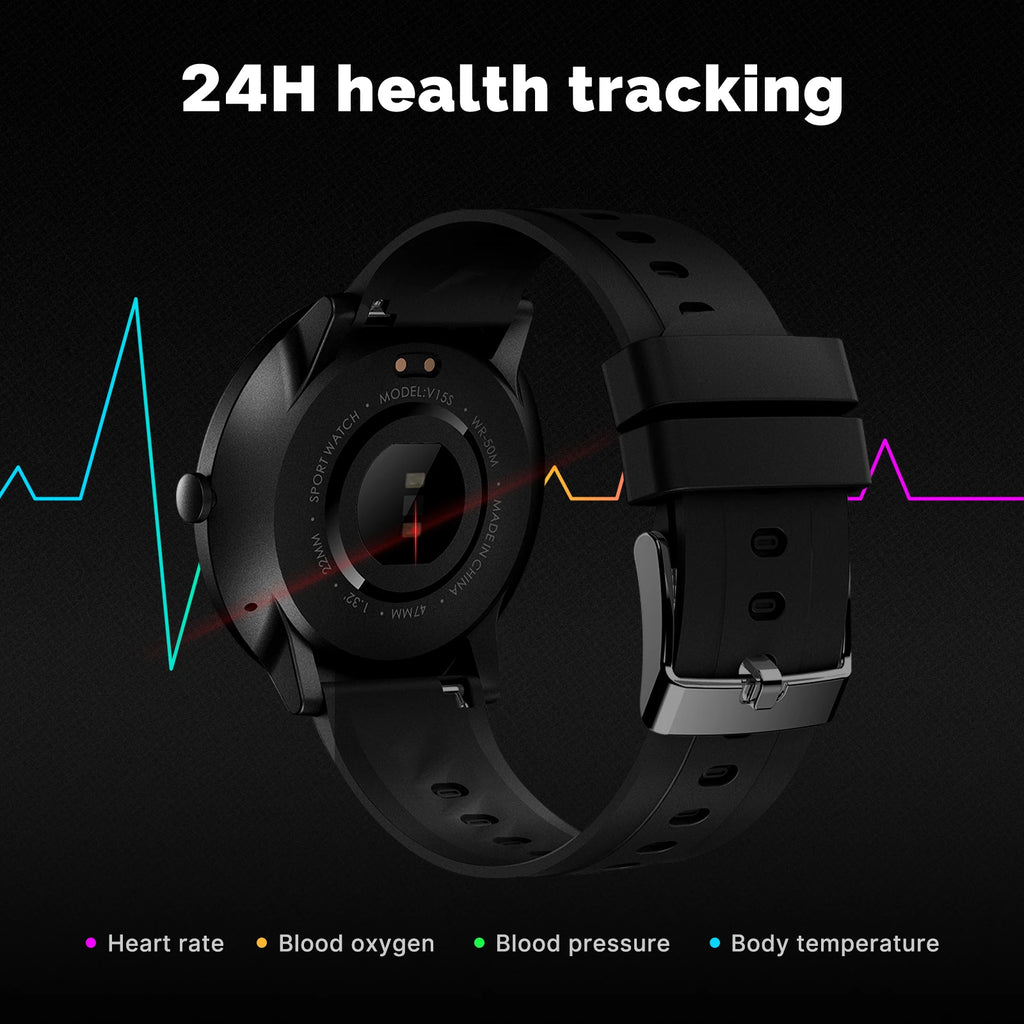 MOES Smart Watch Alexa Built-in Fitness Tracker Heart Rate and Two Dial Styles Blood Oxygen Monitor, IP68 Waterproof Touchscreen