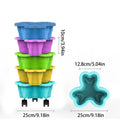 Stackable Vertical Planter 4/5-Tier with Wheels Weatherproof Plastic Flower Pot Garden Towers for Vegetable Strawberry Planter