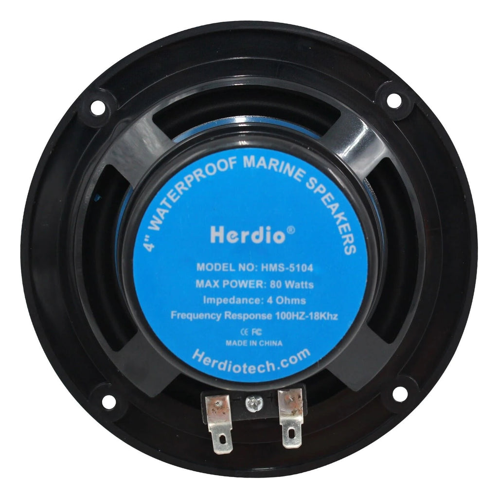 Herdio 4 Inch Ceiling Speaker 160W Waterproof Surround Sound for Kitchen Bathroom Yacht Outdoor Theater Home In-Wall 2-Pack