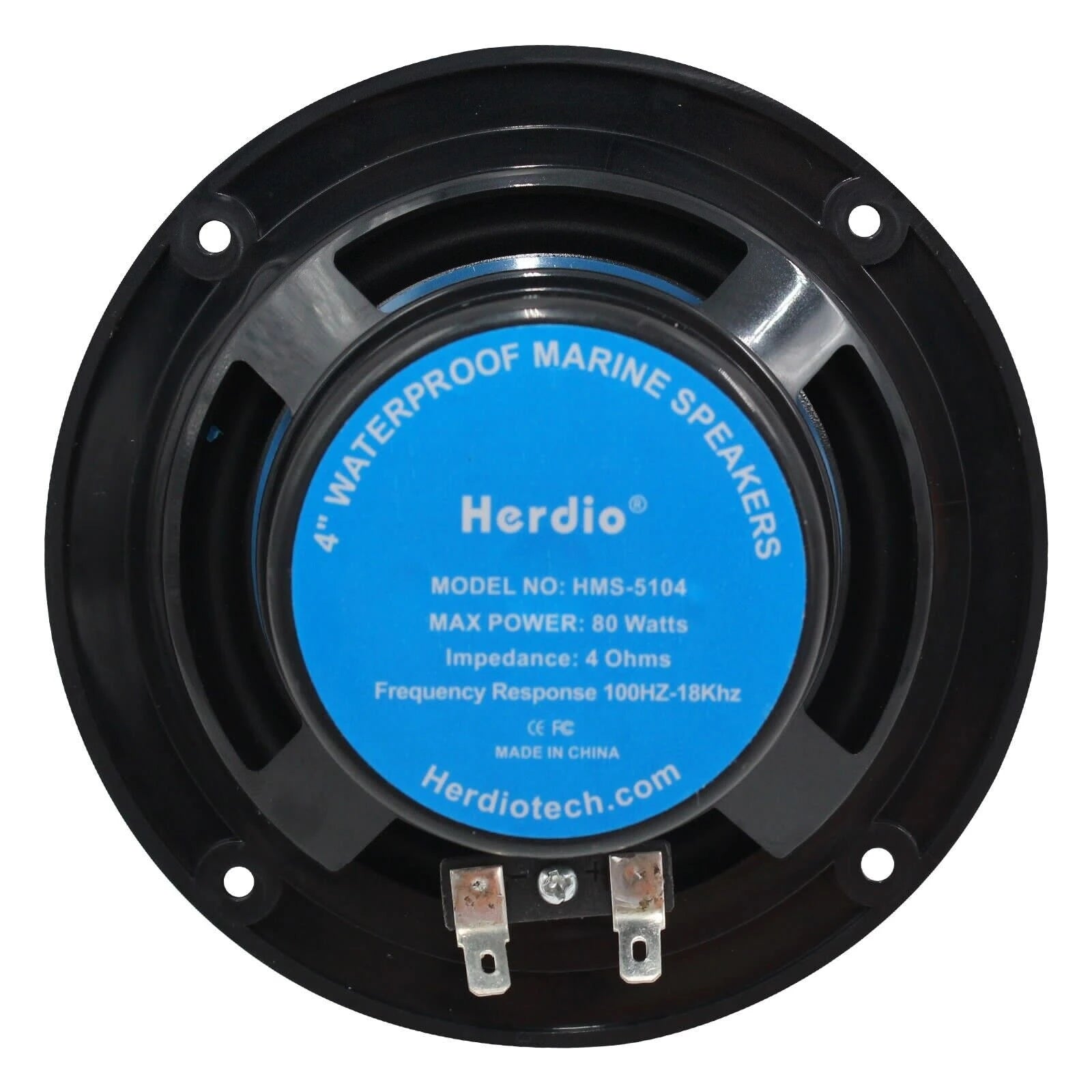 Herdio 4 Inch Ceiling Speaker 160W Waterproof Surround Sound for Kitchen Bathroom Yacht Outdoor Theater Home In-Wall 2-Pack