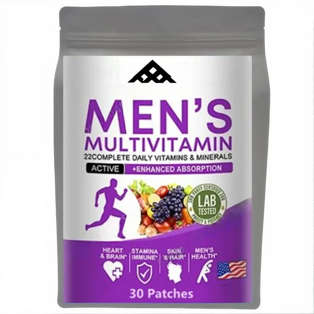 Hot sale Men’s Daily Multivitamin Patches – 22 Vitamins & Minerals for Immunity, Energy & Overall Health free shipping ﻿