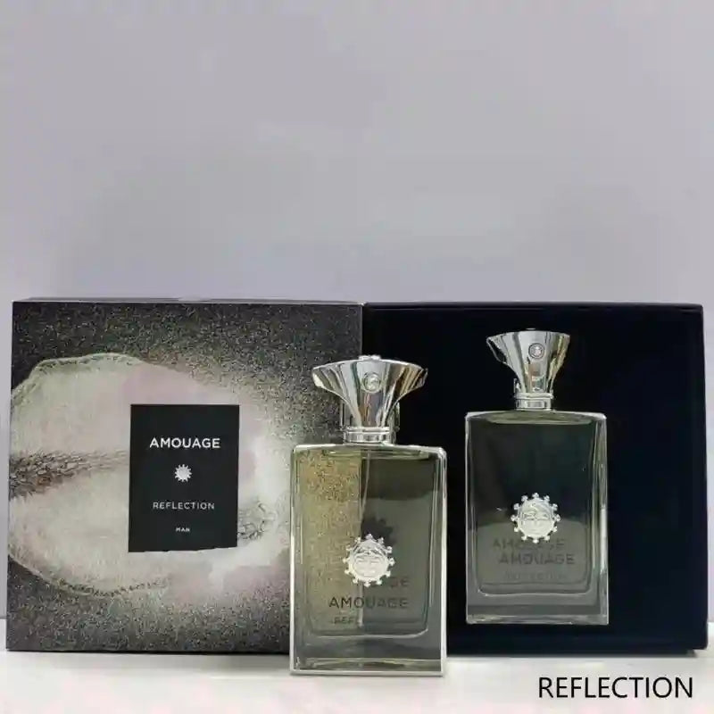 Amouage Reflection Man EDP: 100ml woody aromatic cologne in a signature square glass bottle with silver cap.