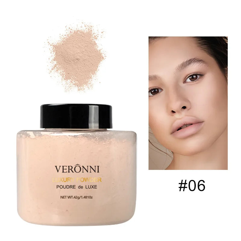 Tidesmit Banana Luxury face powder for oil control and smooth foundation finish loose makeup bottle texture close-up