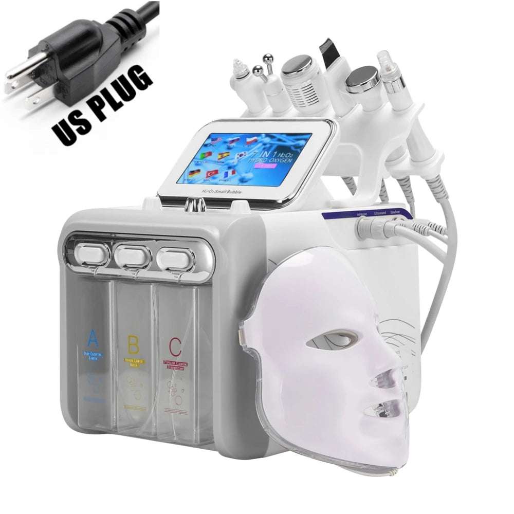 7-in-1 Hydro Dermabrasion Machine | Professional Facial Cleansing System Body Shaping Massage Equipment US PLUG Tidesmit