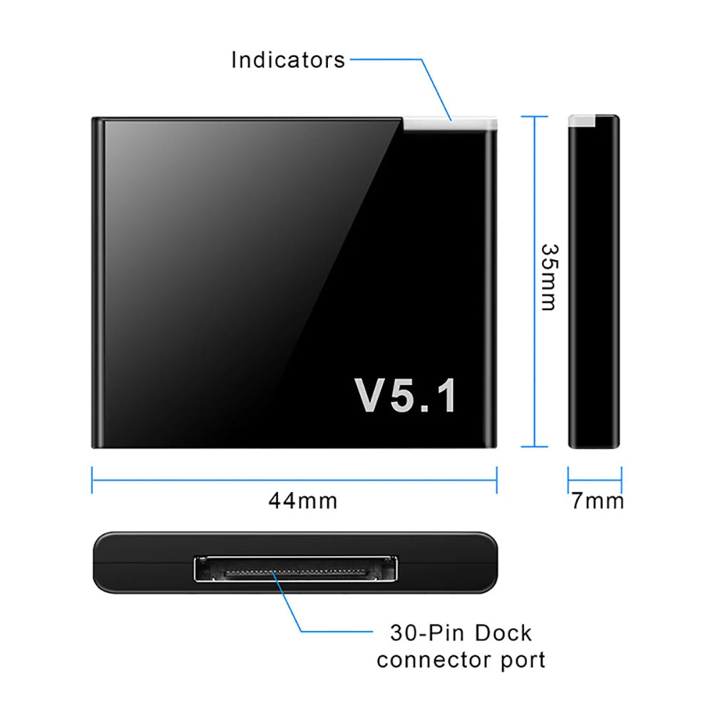 Bluetooth 30-Pin Receiver for Bose SoundDock - Wireless Audio Adapter Tidesmit