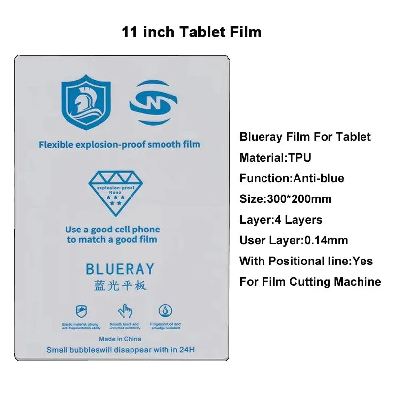 Tablet Screen Protector TPU Hydrogel Sheets - 14 Inch HD Anti-Scratch 10 Pack 10pcs 11inch Blueray Tidesmit